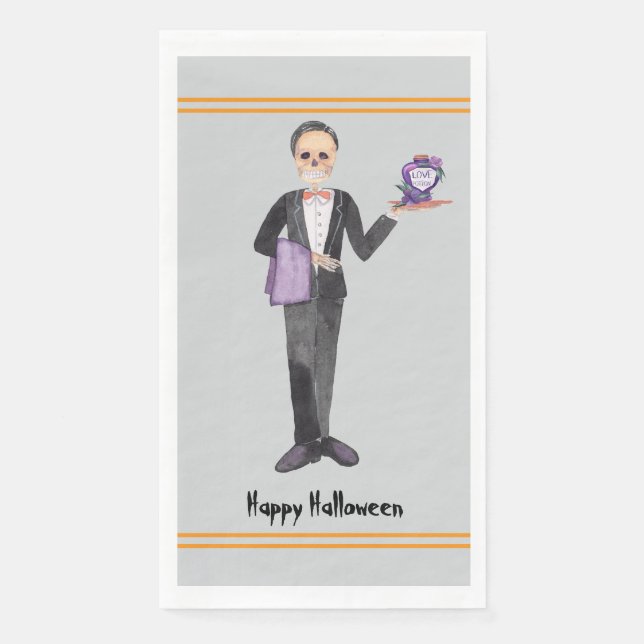 Der Halloween-Butler Serviette (Vorderseite)
