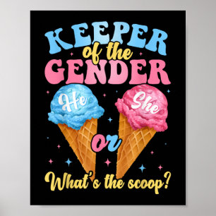 Der Halter der geschlechtsspezifischen Eiscreme, w Poster