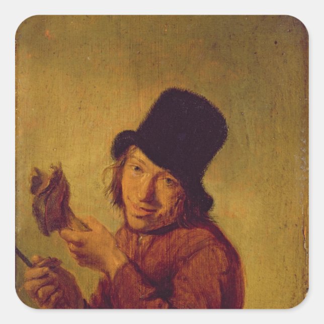 Der Ham Eater Quadratischer Aufkleber (Vorderseite)