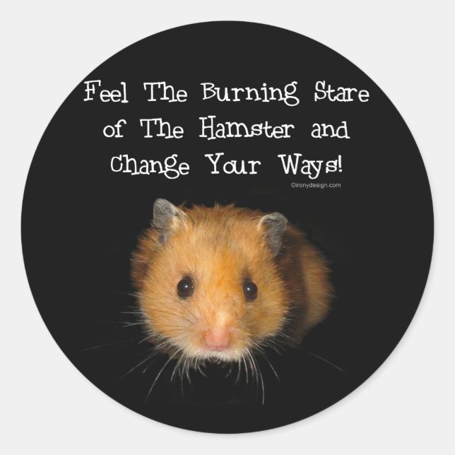Der Hamster Runder Aufkleber (Vorderseite)