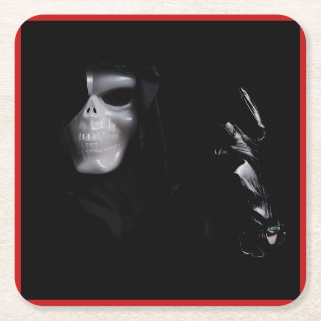 Der Handschuh - Rechteckiger Pappuntersetzer (Vorderseite)