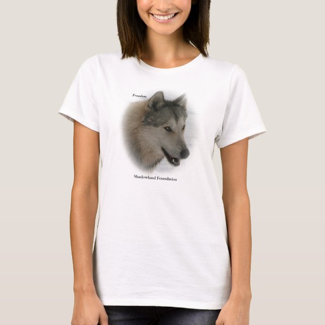 Der Hanes ComfortSoft® der Wolf-Frauen T - Shirt (Vorderseite)