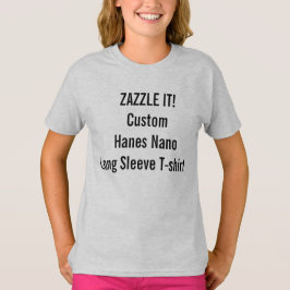 Der Hanes der kundenspezifischen Frauen langer T-Shirt