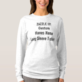 Der Hanes der kundenspezifischen Frauen langer T-Shirt