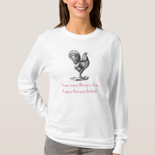 Der Hanes der Vintagen Therapie-Huhn-Frauen T-Shirt