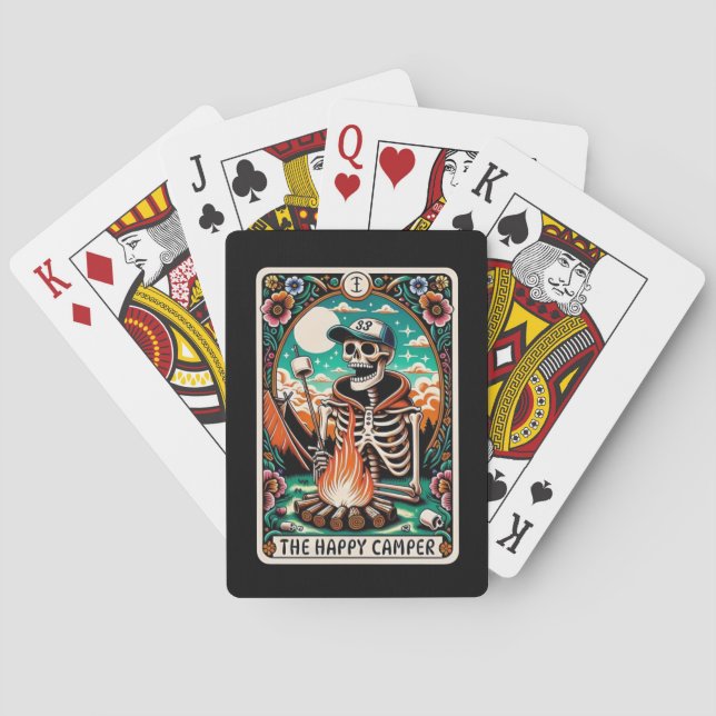 Der Happy Camper Skeleton Tarot Poker Deck Spielkarten (Rückseite)
