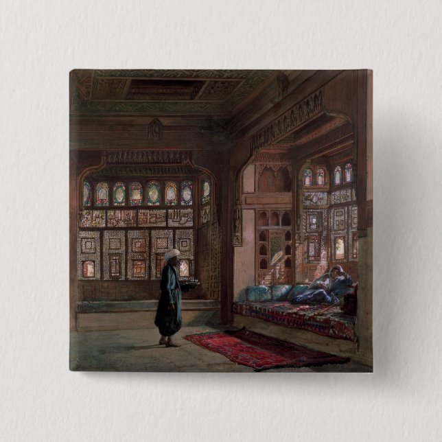 Der Harem von Scheich Sadat, Kairo, 1870 Button (Vorderseite)