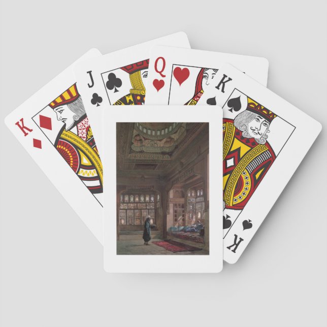 Der Harem von Scheich Sadat, Kairo, 1870 Spielkarten (Rückseite)
