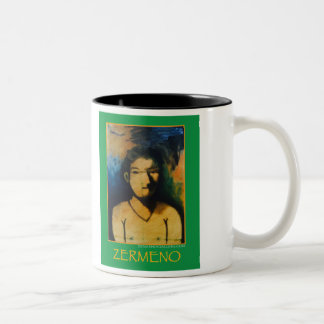 "Der Harlekin-Junge " Zweifarbige Tasse