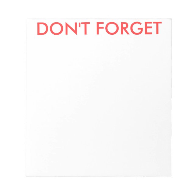 Der harte Notepad Notizblock (Vorderseite)