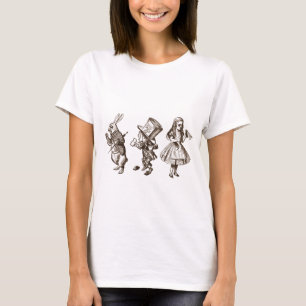 Der Hase, der Hutmacher & Alice aus Wunderland T-Shirt
