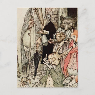 „Der Hase und die Schildkröte“ von Arthur Rackham Postkarte