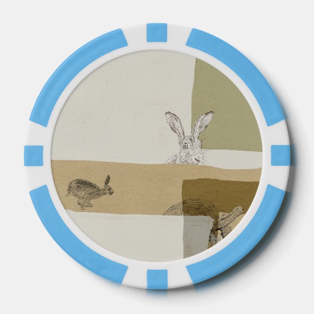 Der Hase und die Tortoise An Aesop's Fabel Pokerchips (Vorderseite)
