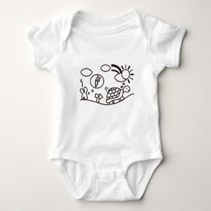 Der Hase und die Tortoise Baby Strampler