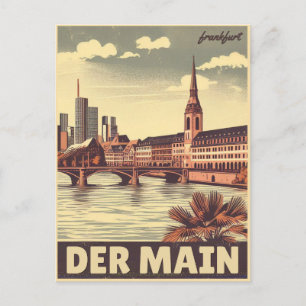 Der Hauptfluss in Deutschland - der Main Frankfurt Postkarte