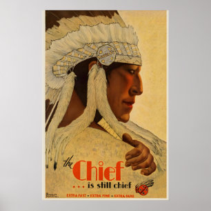 Der Häuptling ist immer noch Häuptling Santa Fe Na Poster