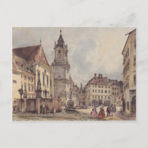 Der Hauptplatz von Bratislava von Rudolf von Alt Postkarte