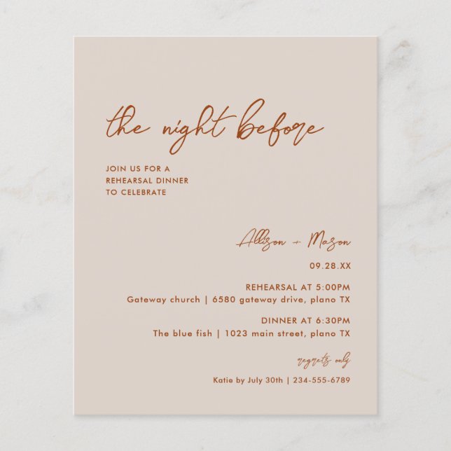 Der Haushalt ruiniert vor dem Abendessen der Probe (Vorderseite)