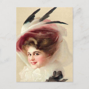 Der Hawk Feathered Hat Postkarte