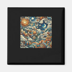 Der Heaven-Palast-Aufkleber Magnet