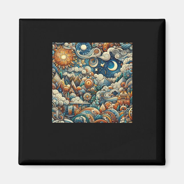 Der Heaven-Palast-Aufkleber Magnet (Vorne)