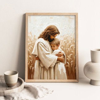 Der Heiland und der Junge, Christliche Wandkunst,  Poster