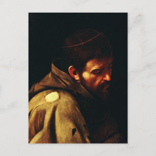 Der Heilige Franz von Assisi von Caravaggio Barock Postkarte