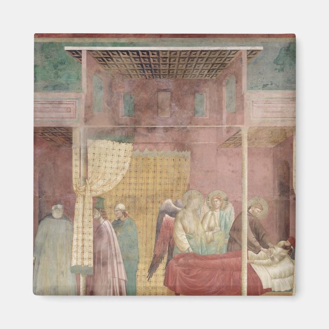 Der Heilige Franziskus heilt den verletzten Mann a Magnet (Vorne)