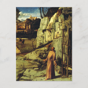 Der heilige Franziskus in der Wüste von Giovanni B Postkarte