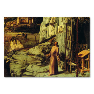 Der heilige Franziskus in der Wüste von Giovanni B Tischnummer