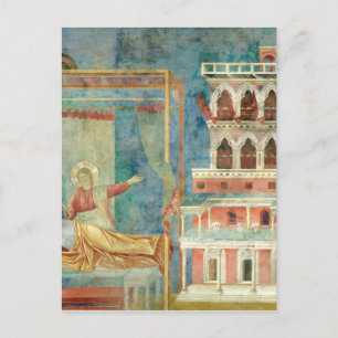 Der heilige Franziskus träumt von einem Palast vol Postkarte