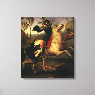 Der heilige Georg im Kampf mit dem Drachen von Raf Leinwanddruck