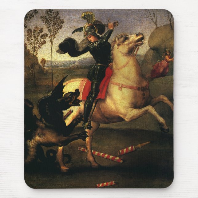 Der heilige Georg kämpft gegen den Drachen von Rap Mousepad (Vorne)