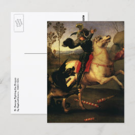 Der heilige Georg kämpft gegen den Drachen von Rap Postkarte