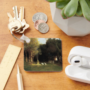 Der heilige Hain von Arnold Böcklin, Vintage Art Schlüsselanhänger