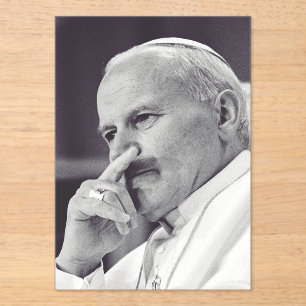 Der Heilige Johannes Paul II. Der große Kommunikat Acryleinladungen