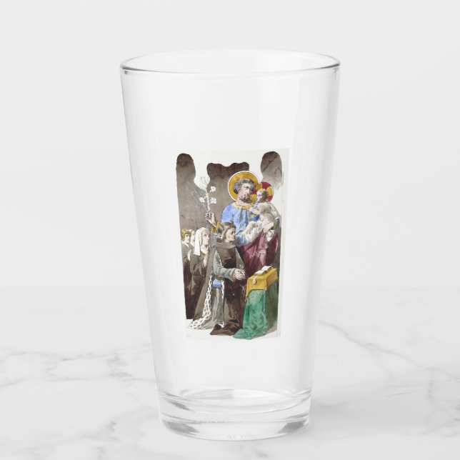 Der heilige Joseph-Patron der Universellen Kirche Glas (Vorderseite)