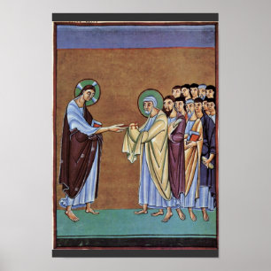 Der heilige Peter erhält die Schlüssel von Meister Poster