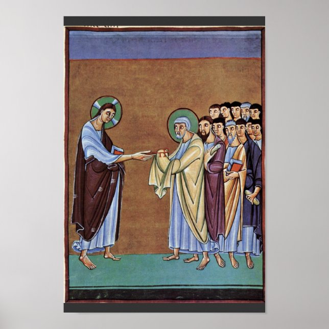 Der heilige Peter erhält die Schlüssel von Meister Poster (Vorne)