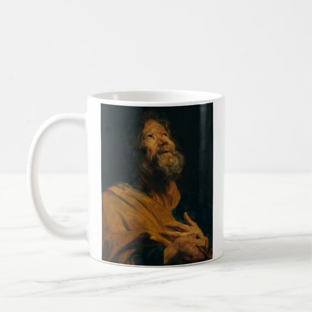 Der Heilige Petrus von Antoon van Dyck Kaffeetasse (Links)