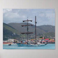 Der heilige Thomas mit dem großen Segelboot sieht 