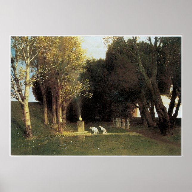 Der heilige Wald, 1882, Arnold Bocklin Poster (Vorne)
