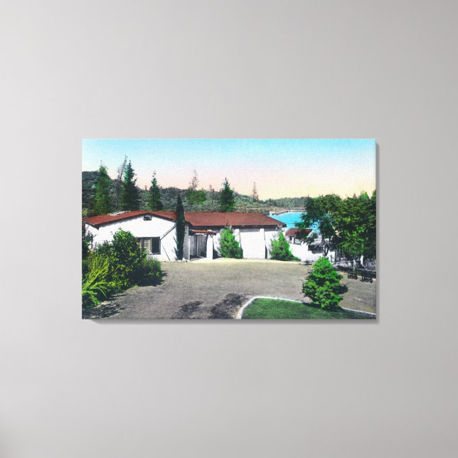 Der heiße Innenhof, das Bad Leinwanddruck (Vorderseite)