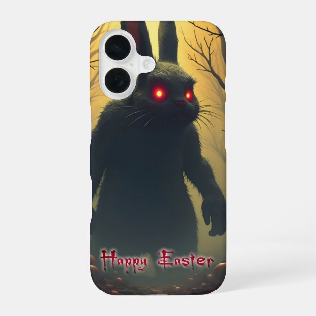 Der heiße Osterhase im Schattenwald iPhone 16 Hülle (Rückseite)