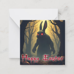 Der heiße Osterhase im Schattenwald Mitteilungskarte