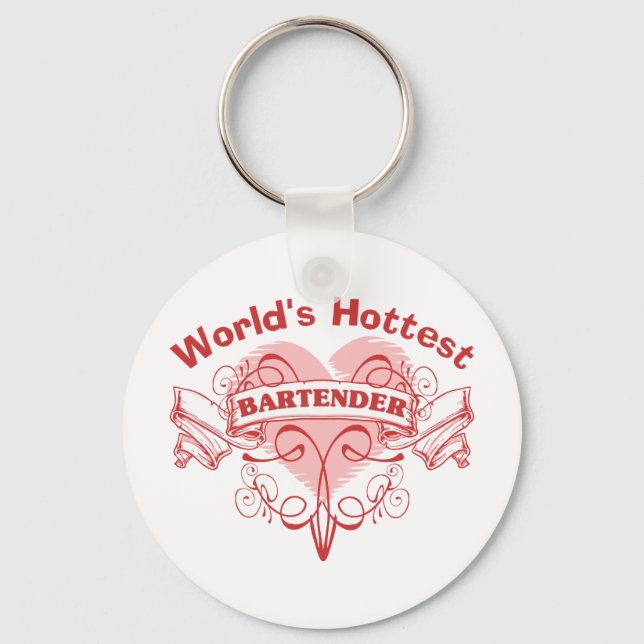Der heißeste Barkeeper der Welt Schlüsselanhänger (Vorderseite)