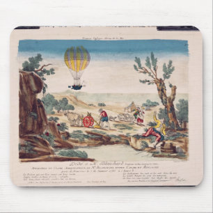 Der Heißluftballon von Jean Pierre Blanchard Mousepad
