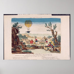 Der Heißluftballon von Jean Pierre Blanchard Poster