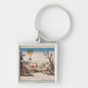 Der Heißluftballon von Jean Pierre Blanchard Schlüsselanhänger