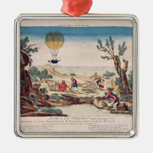 Der Heißluftballon von Jean Pierre Blanchard Silbernes Ornament